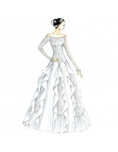 Modello S878 | Cartamodello Abito da Sposa
