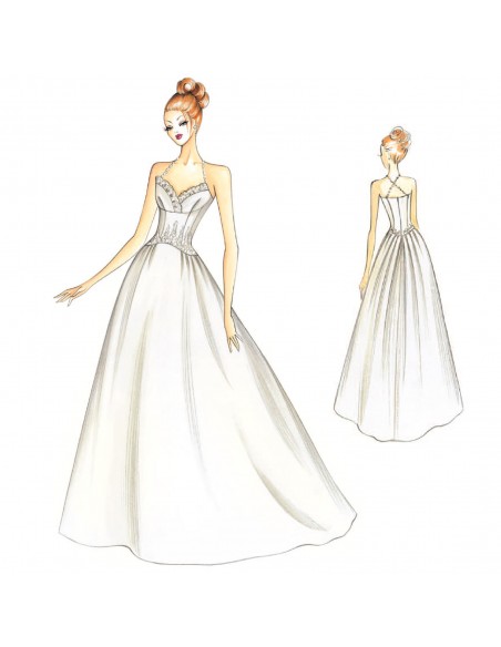 Molde S855 | Costura Patrón de Novia Molde S855 | Costura Patrón de Novia
