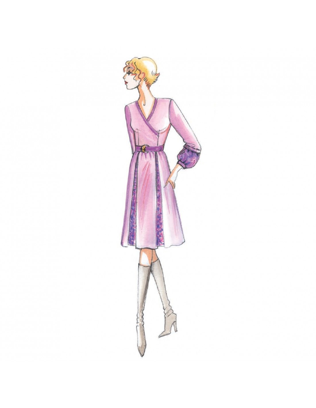 Cartamodello King Cole DK 5991 Per Top Donna: Scollo A Vogatore, Punto Calza O Treccia, Taglie 81-127cm Busto